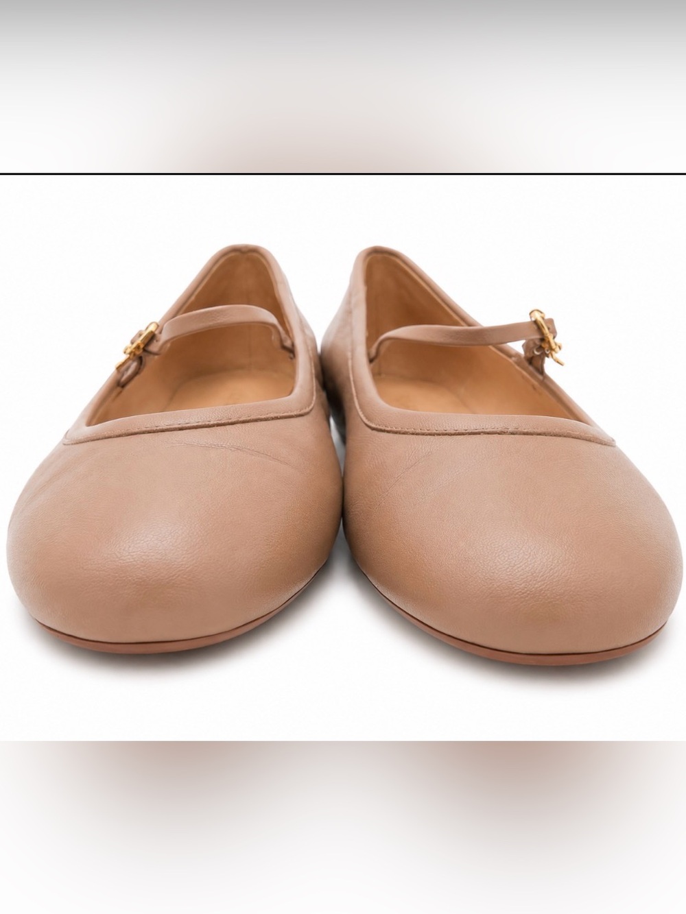 Gianvito Rossi Carla Flats Mary Jane – Beige Leather | EU 40 / US 9.5–10 - Picture 5 of 11